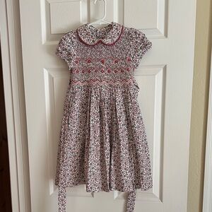 Luli & Me Red and White Floral Dress, size 5